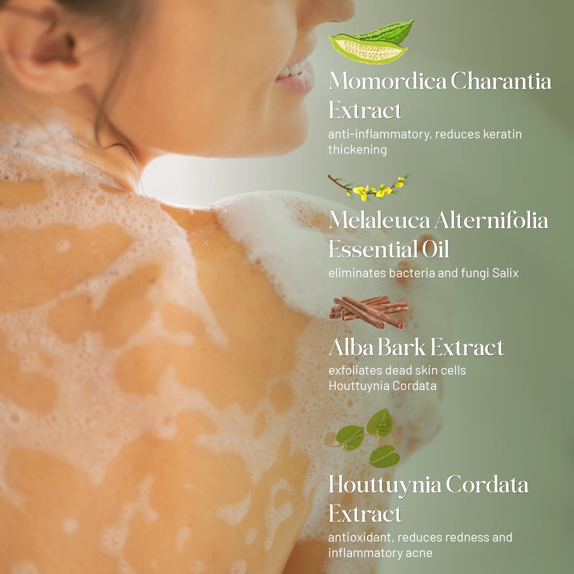 ABERA  Folliculitis Body Wash with Wild Bitter Melon Extract